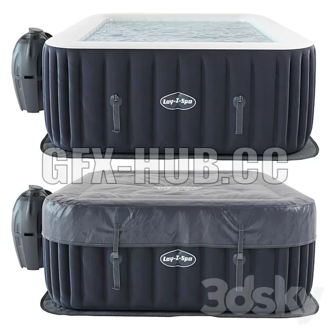 FURNITURE 3D MODELS – Inflatable Pool Lay Z Spa Square FURNITURE 3D MODELS – Inflatable Pool Lay Z Spa Square