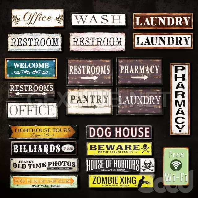 FURNITURE 3D MODELS – Information plates FURNITURE 3D MODELS – Information plates