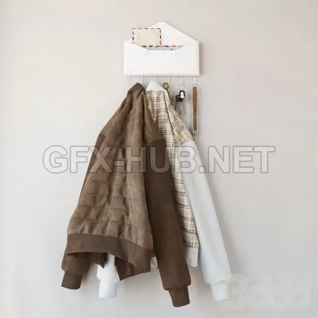 FURNITURE 3D MODELS – Jackets on a hanger FURNITURE 3D MODELS – Jackets on a hanger