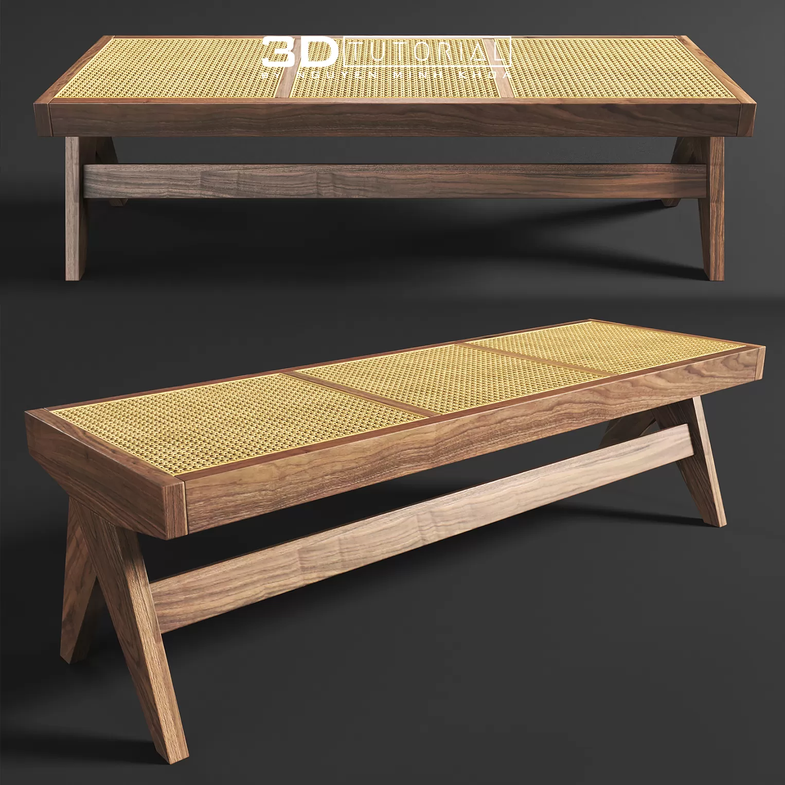 FURNITURE 3D MODELS – Jeanneret Bench modelbyNguyenMinhKhoa FURNITURE 3D MODELS – Jeanneret Bench modelbyNguyenMinhKhoa