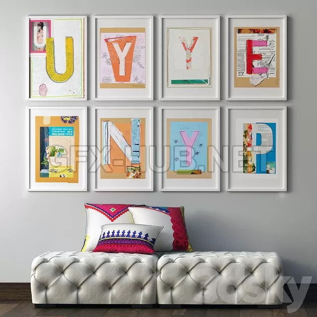 FURNITURE 3D MODELS – Jonathan adler set FURNITURE 3D MODELS – Jonathan adler set