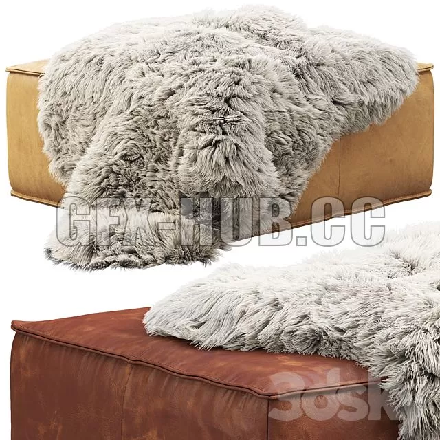 FURNITURE 3D MODELS – Joybird Lyle Leather Ottoman FURNITURE 3D MODELS – Joybird Lyle Leather Ottoman