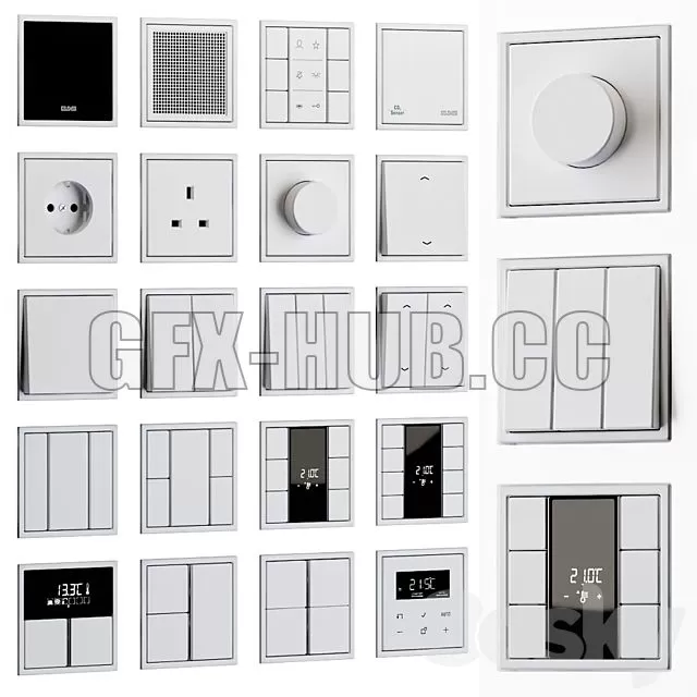 FURNITURE 3D MODELS – JUNG LS Zero White FURNITURE 3D MODELS – JUNG LS Zero White