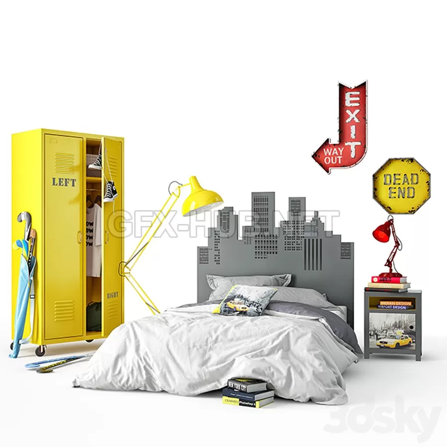 FURNITURE 3D MODELS – Junior bed FURNITURE 3D MODELS – Junior bed