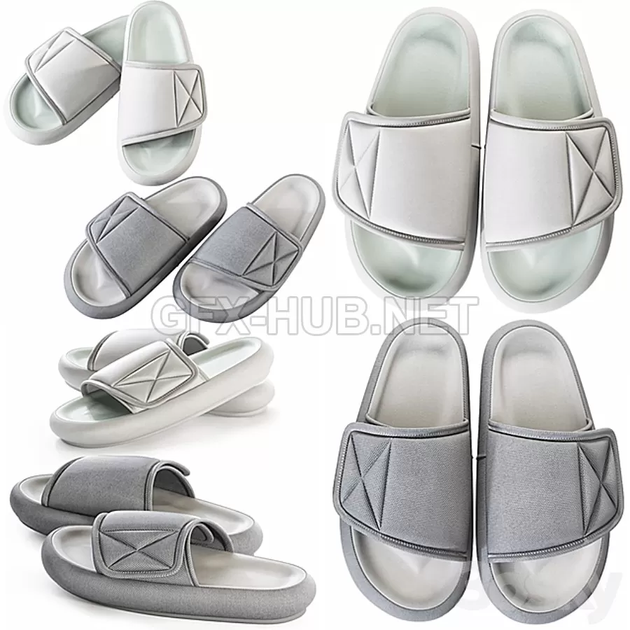FURNITURE 3D MODELS – Kanye west slippers FURNITURE 3D MODELS – Kanye west slippers