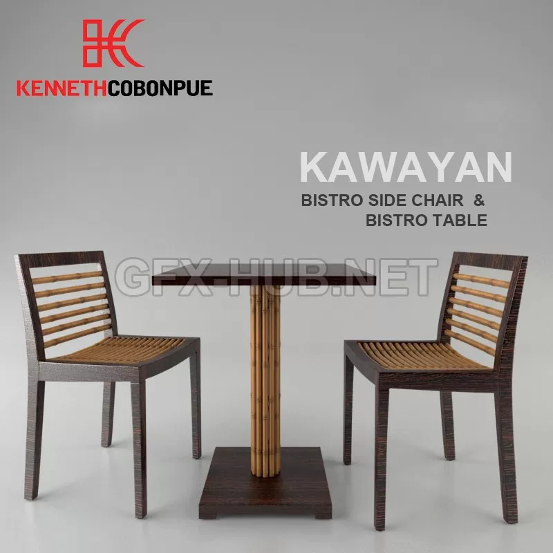FURNITURE 3D MODELS – Kawayan Bistro Side Chair and Bistro Table FURNITURE 3D MODELS – Kawayan Bistro Side Chair and Bistro Table