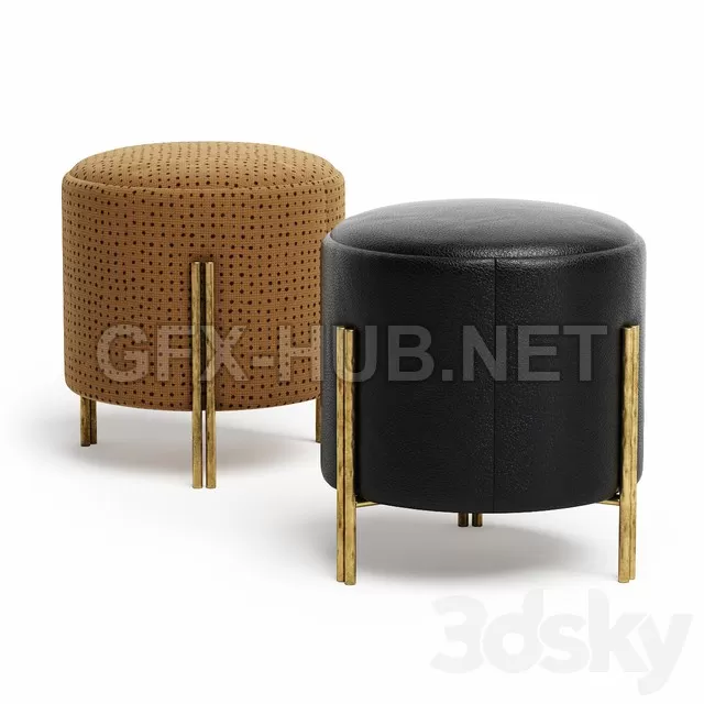 FURNITURE 3D MODELS – Kelly Wearstler MELANGE FOOT STOOL FURNITURE 3D MODELS – Kelly Wearstler MELANGE FOOT STOOL