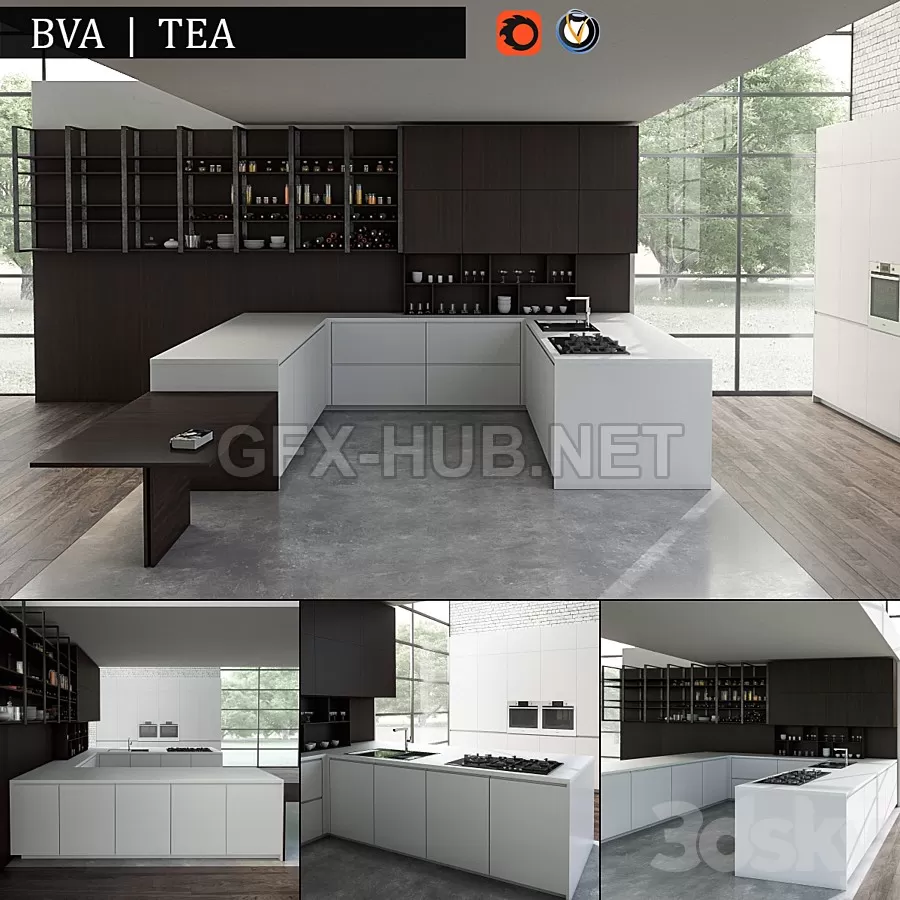 FURNITURE 3D MODELS – Kitchen BVA TEA FURNITURE 3D MODELS – Kitchen BVA TEA