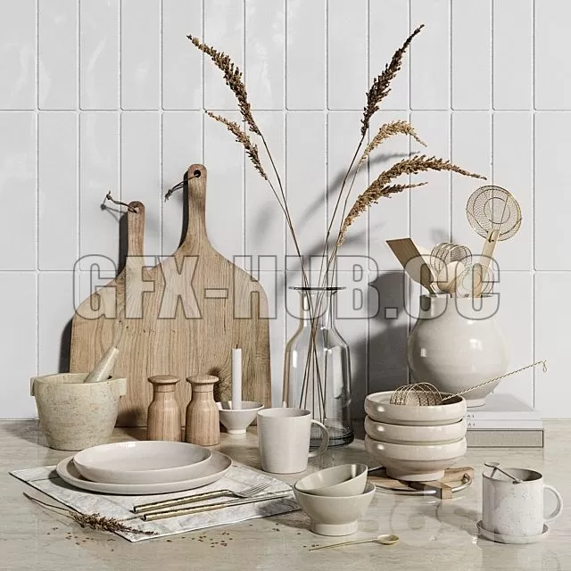 FURNITURE 3D MODELS – Kitchen Decor 05 FURNITURE 3D MODELS – Kitchen Decor 05