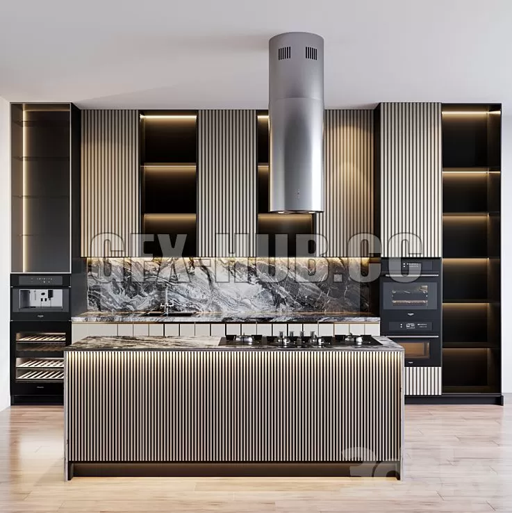 FURNITURE 3D MODELS – Kitchen modern 24 FURNITURE 3D MODELS – Kitchen modern 24