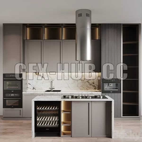 FURNITURE 3D MODELS – Kitchen Modern 40 FURNITURE 3D MODELS – Kitchen Modern 40