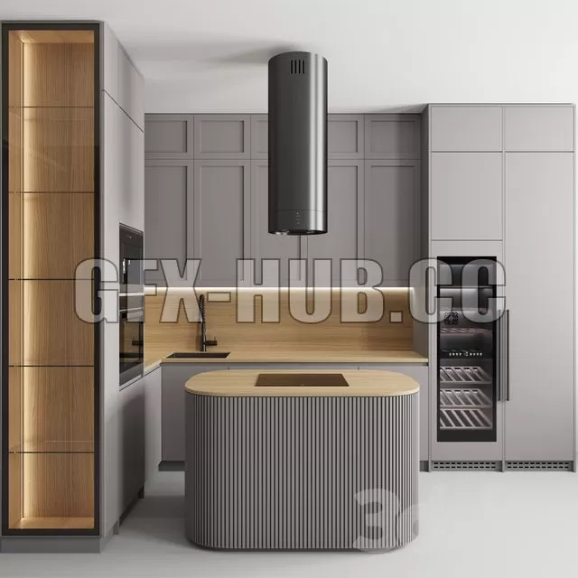 FURNITURE 3D MODELS – Kitchen No 43 FURNITURE 3D MODELS – Kitchen No 43