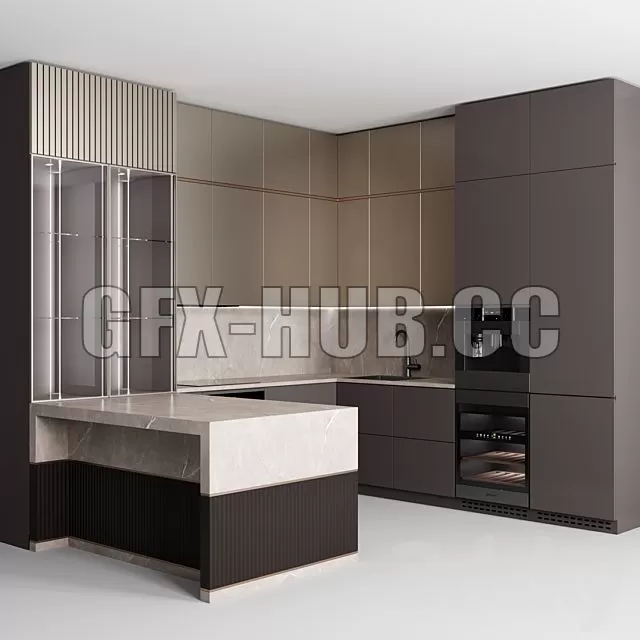 FURNITURE 3D MODELS – Kitchen No 65 FURNITURE 3D MODELS – Kitchen No 65