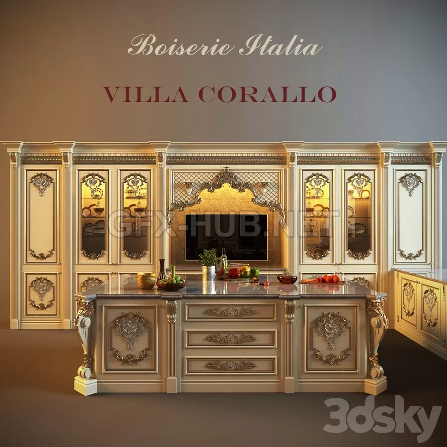 FURNITURE 3D MODELS – Kitchen Villa Corallo FURNITURE 3D MODELS – Kitchen Villa Corallo