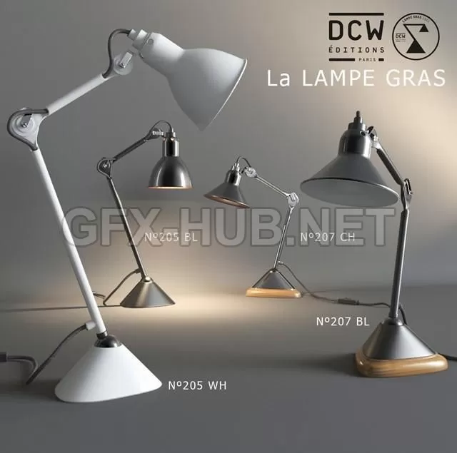 FURNITURE 3D MODELS – La Lampe GRAS FURNITURE 3D MODELS – La Lampe GRAS
