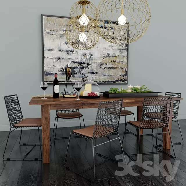 3DSKYMODEL – Dining Table sets – 4103
