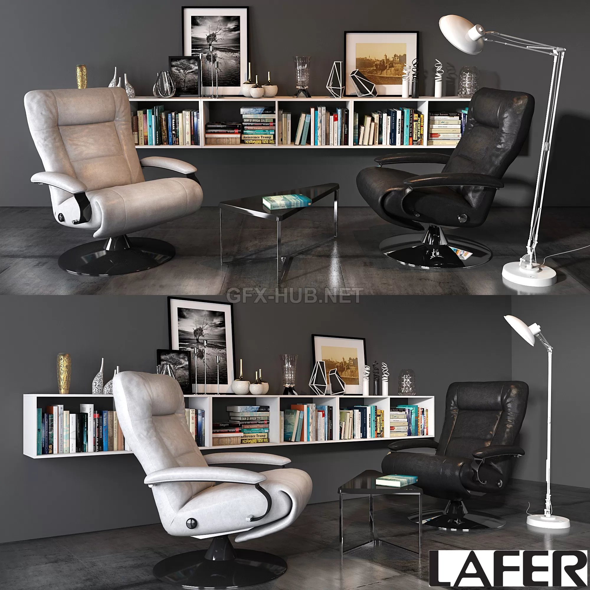 FURNITURE 3D MODELS – Lafer thor reclining chair set FURNITURE 3D MODELS – Lafer thor reclining chair set