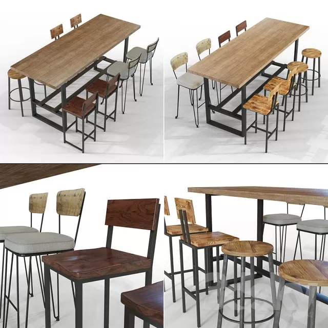 3DSKYMODEL – Dining Table sets – 4105