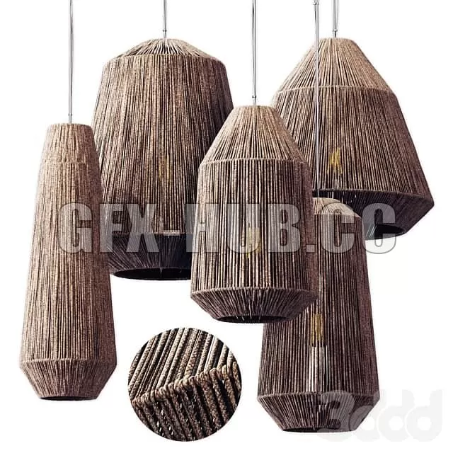 FURNITURE 3D MODELS – Lamp Barrel Big Rope N2 FURNITURE 3D MODELS – Lamp Barrel Big Rope N2