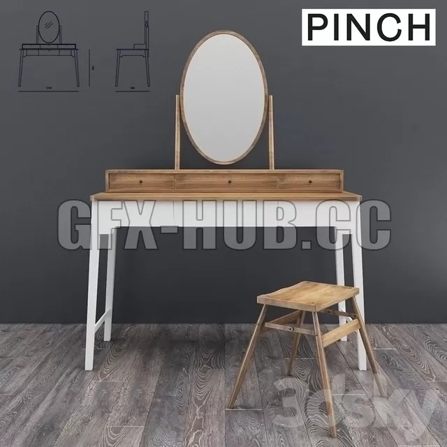 FURNITURE 3D MODELS – Lana dressing table by PINCH FURNITURE 3D MODELS – Lana dressing table by PINCH