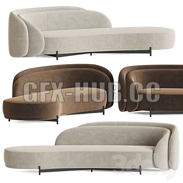 FURNITURE 3D MODELS – Layered Back Sofa FURNITURE 3D MODELS – Layered Back Sofa