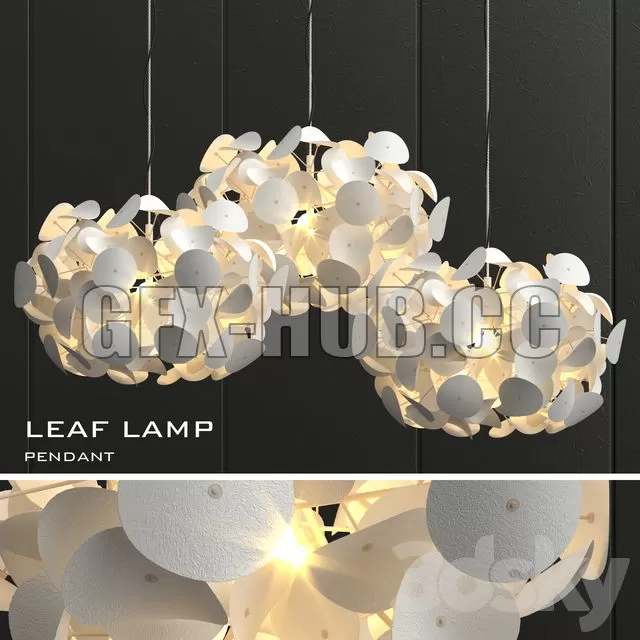FURNITURE 3D MODELS – Leaf White Pendant FURNITURE 3D MODELS – Leaf White Pendant