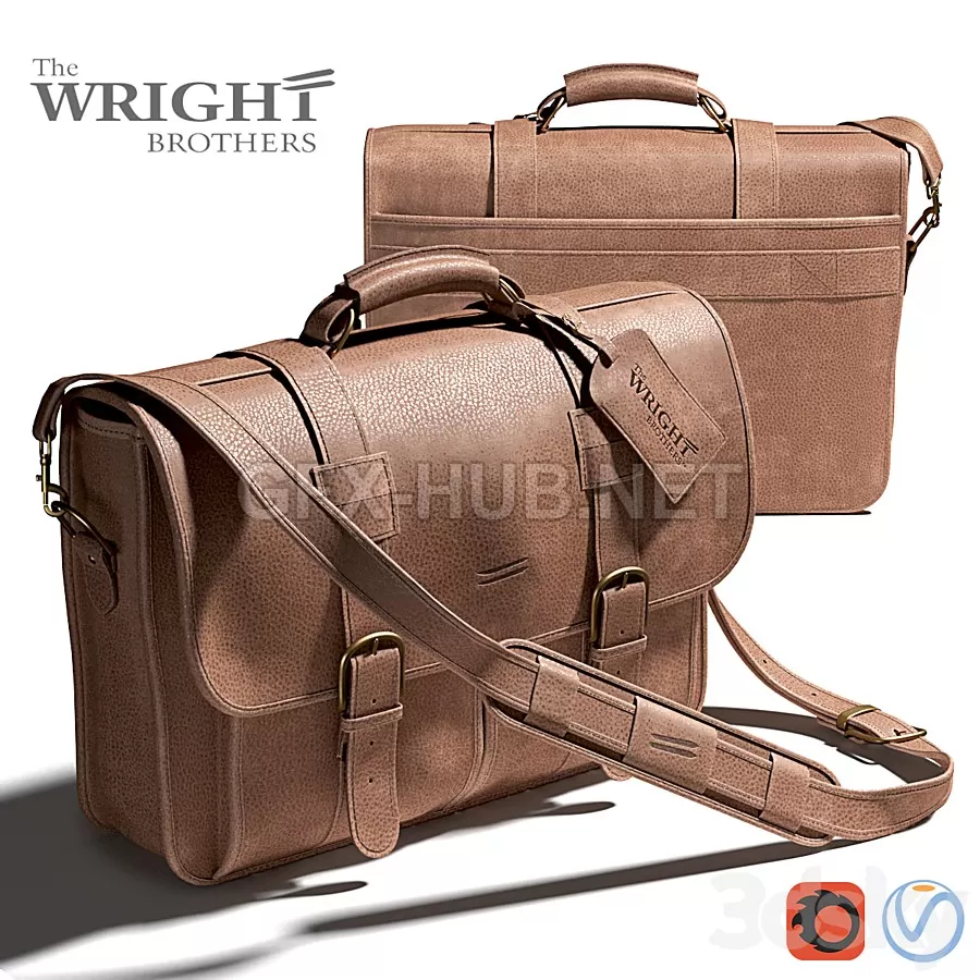 FURNITURE 3D MODELS – Leather mans bag from Wright Brothers FURNITURE 3D MODELS – Leather mans bag from Wright Brothers