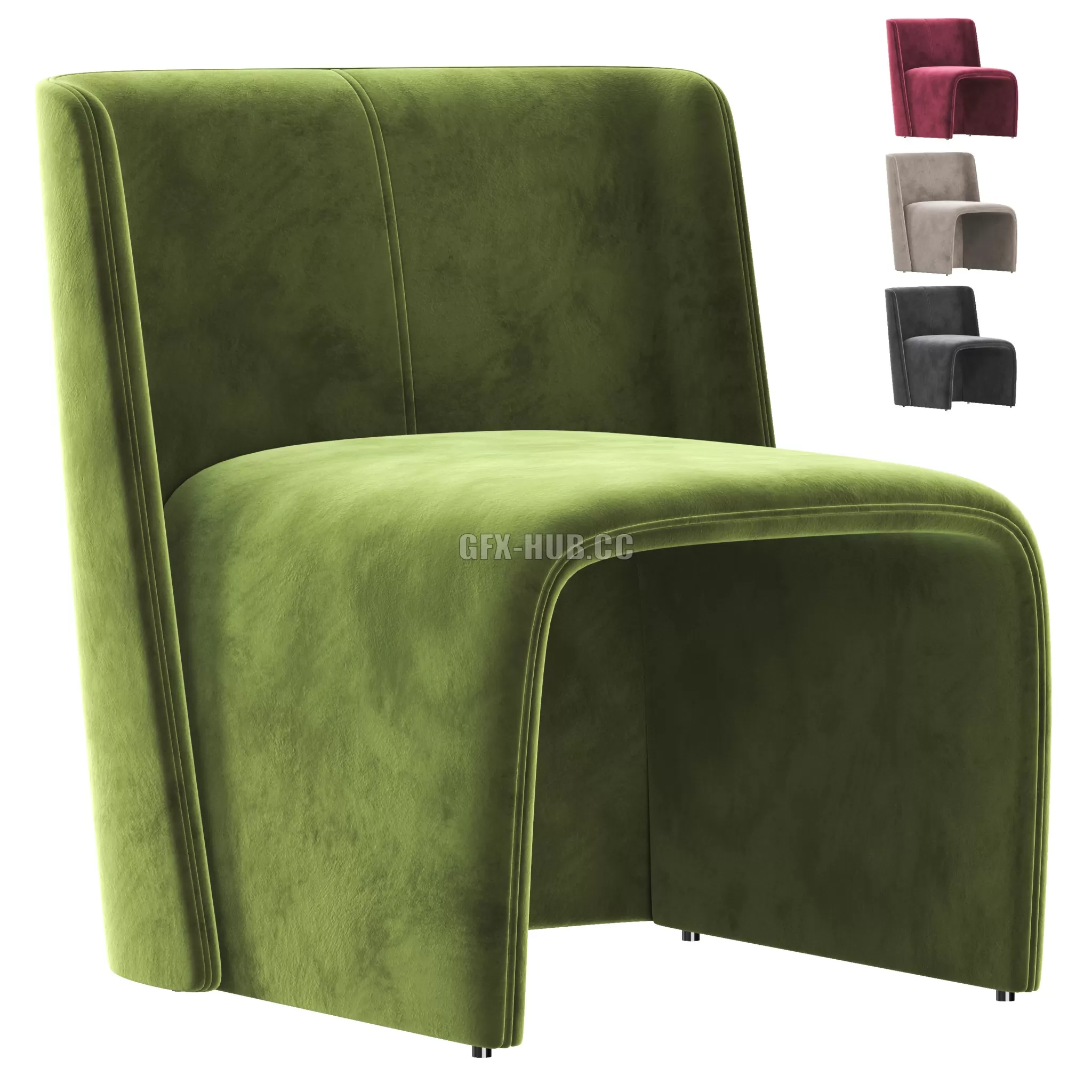 FURNITURE 3D MODELS – LEGACY Velvet Armchair FURNITURE 3D MODELS – LEGACY Velvet Armchair