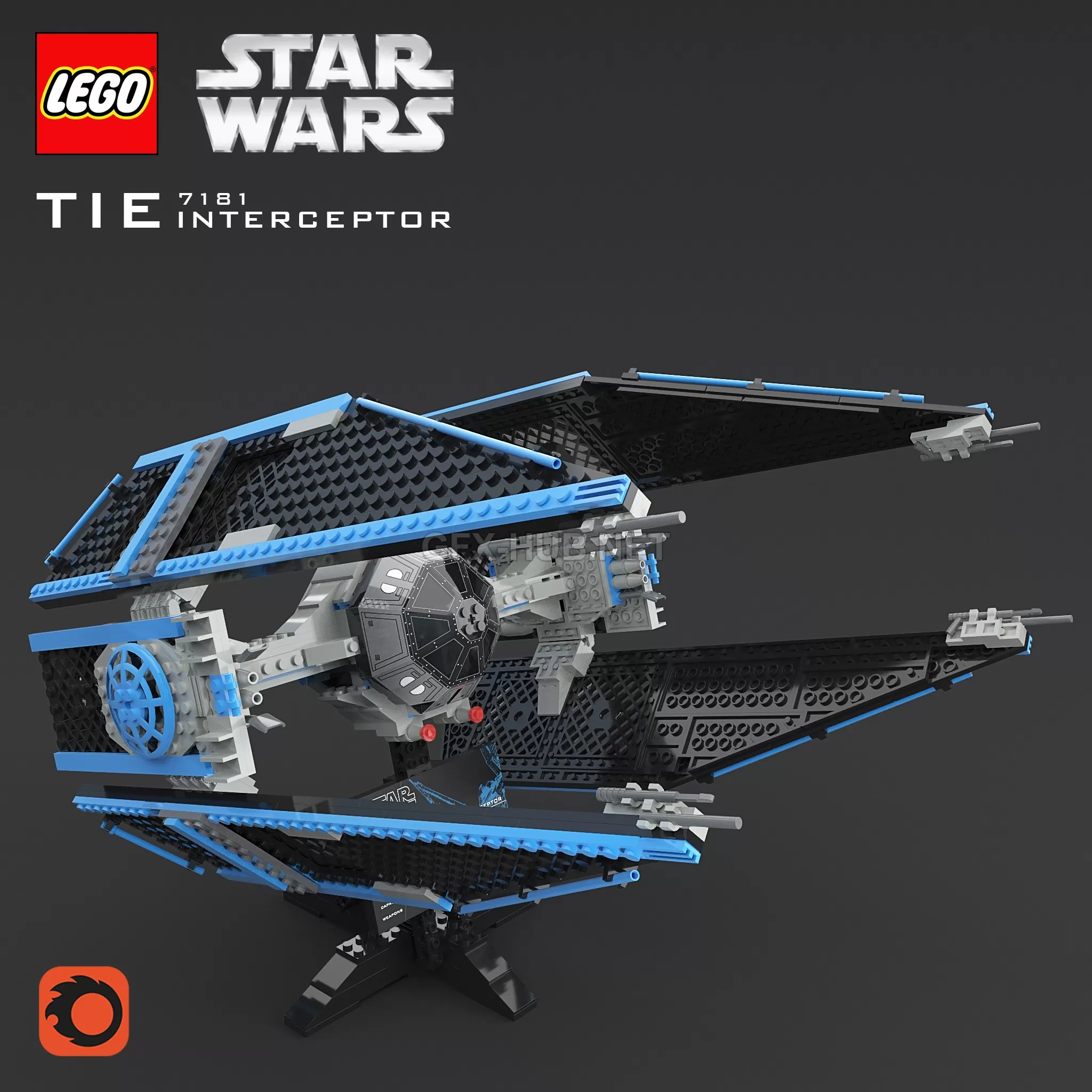 FURNITURE 3D MODELS – LEGO SW Tie Interceptor FURNITURE 3D MODELS – LEGO SW Tie Interceptor