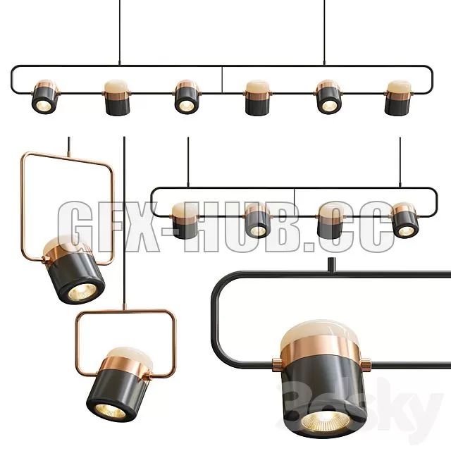 FURNITURE 3D MODELS – Ling PL6 4 1 Linear Suspension Light FURNITURE 3D MODELS – Ling PL6 4 1 Linear Suspension Light