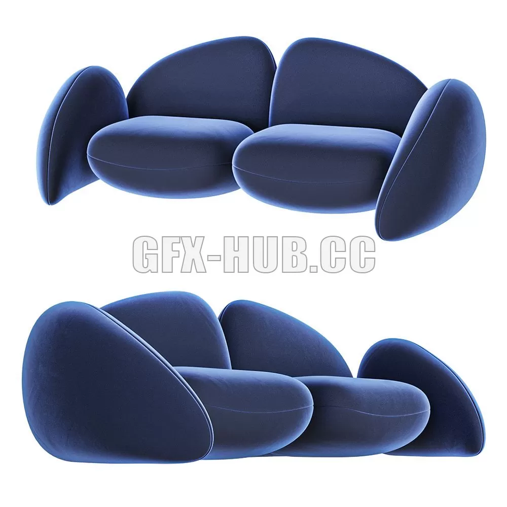 FURNITURE 3D MODELS – LITHOS sofa 2 seats size FURNITURE 3D MODELS – LITHOS sofa 2 seats size