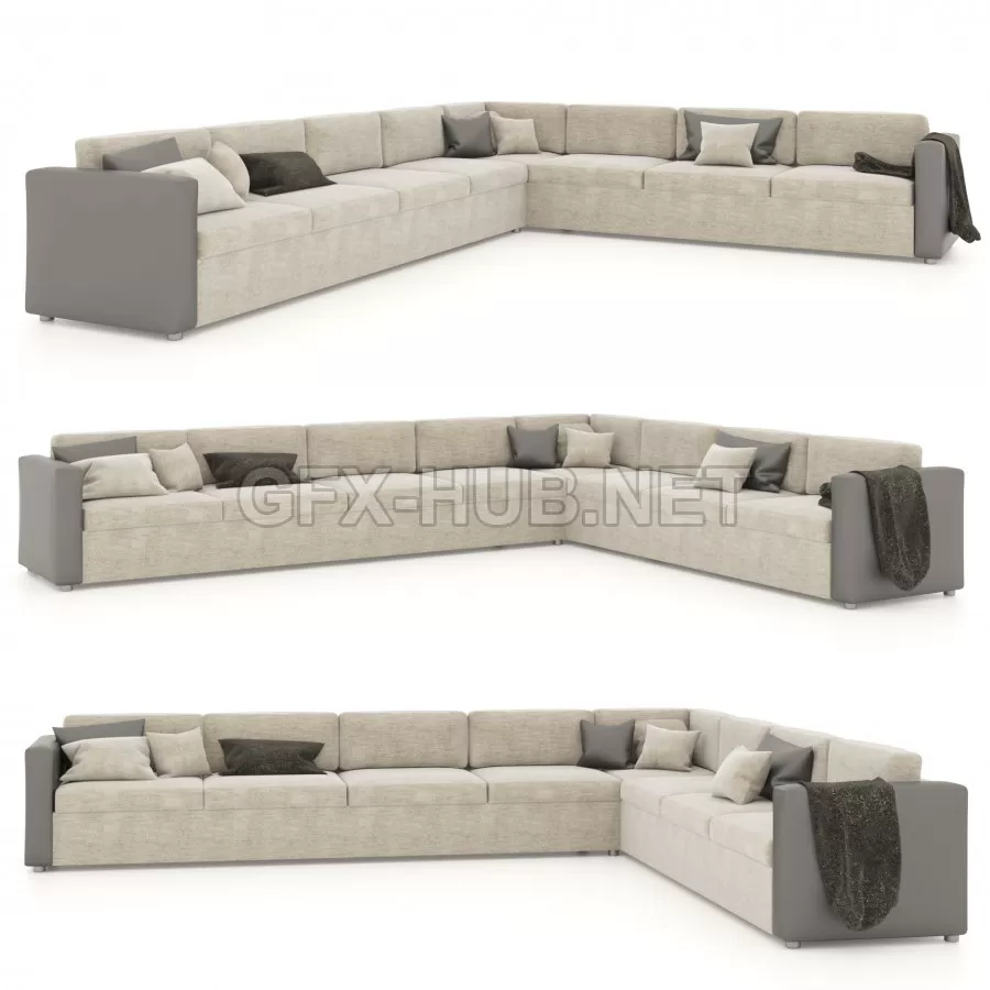 FURNITURE 3D MODELS – Long Sofa V05 FURNITURE 3D MODELS – Long Sofa V05