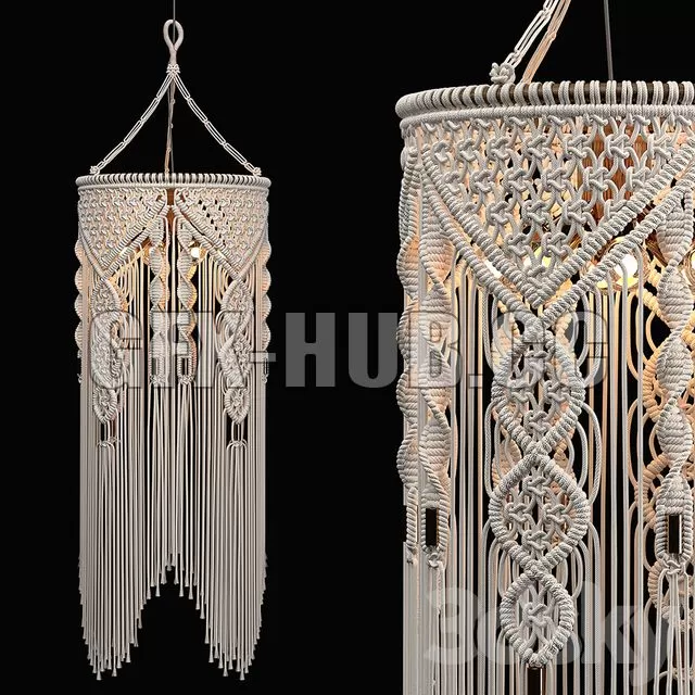 FURNITURE 3D MODELS – Macrame Pendant Light 2