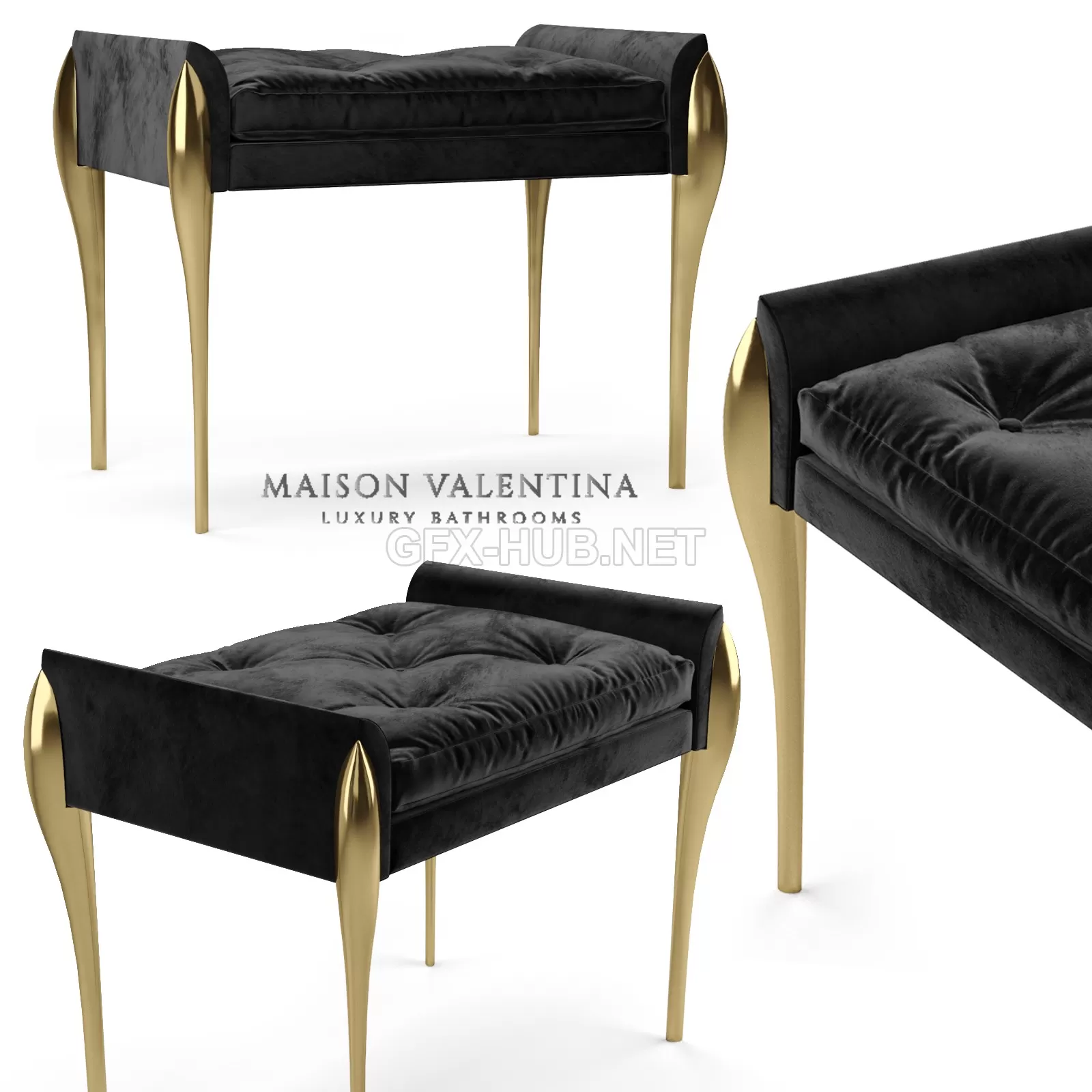 FURNITURE 3D MODELS – Maison Valentina Stiletto Bench FURNITURE 3D MODELS – Maison Valentina Stiletto Bench