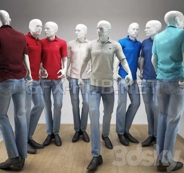 FURNITURE 3D MODELS – Mannequins man LACOSTE FURNITURE 3D MODELS – Mannequins man LACOSTE
