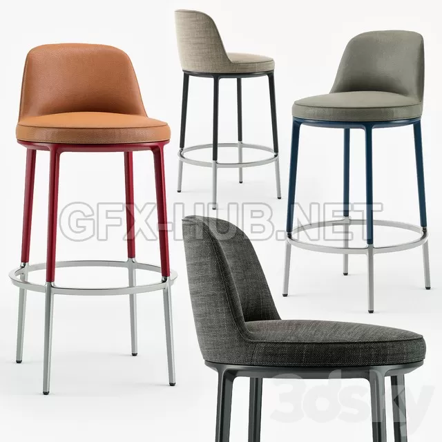 FURNITURE 3D MODELS – Maxalto Caratos stool FURNITURE 3D MODELS – Maxalto Caratos stool