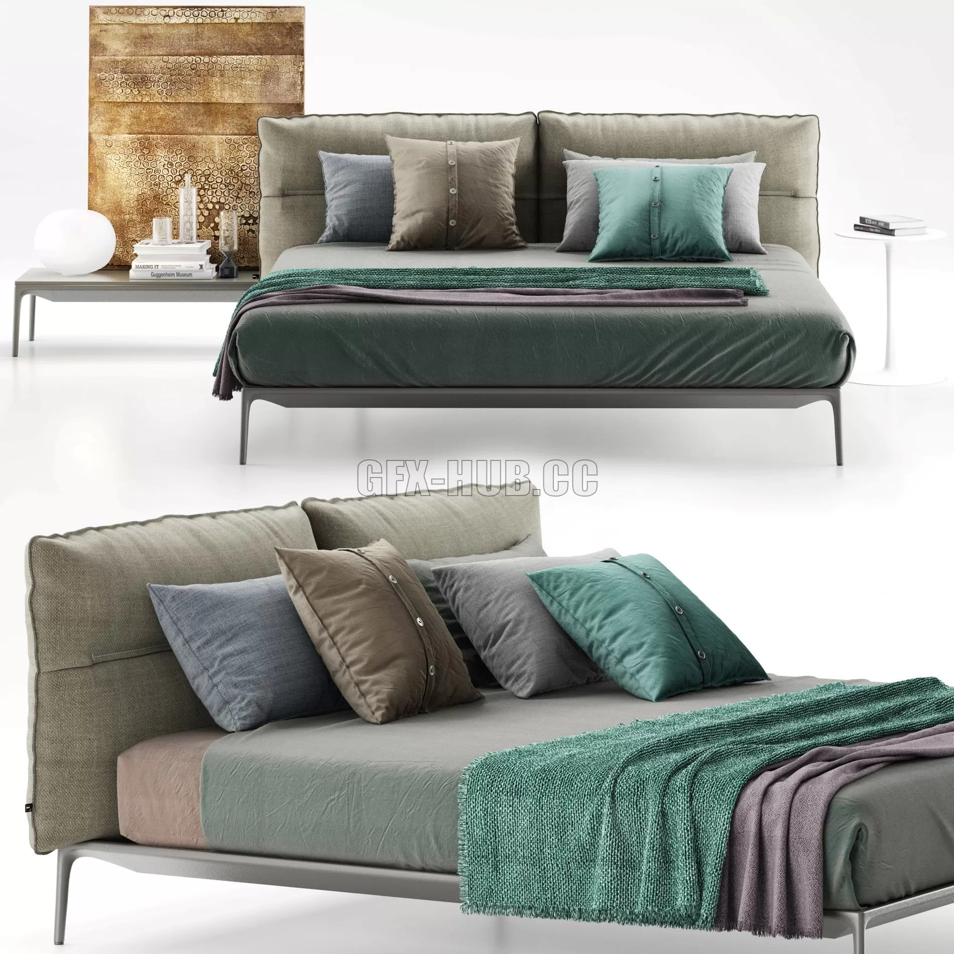 FURNITURE 3D MODELS – MDF Italia Yale Bed 1 FURNITURE 3D MODELS – MDF Italia Yale Bed 1