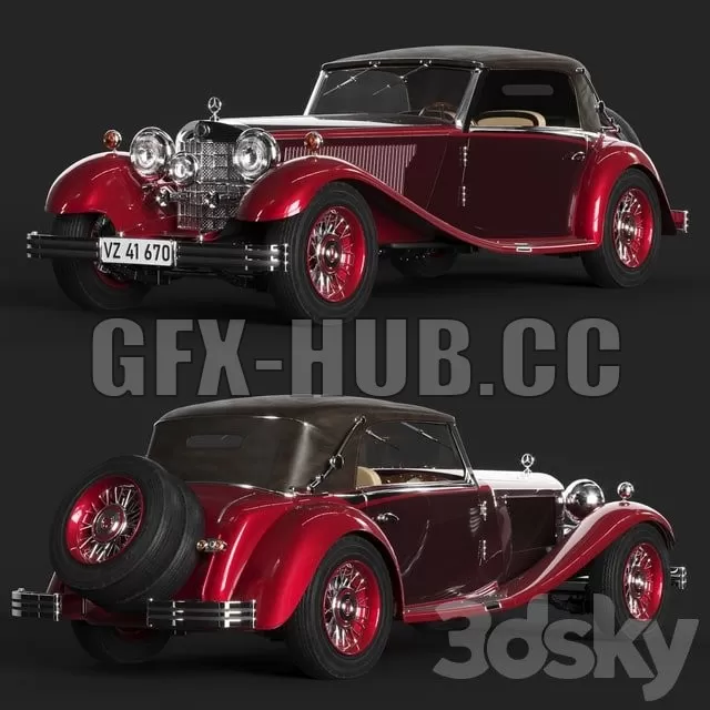 FURNITURE 3D MODELS – Mercedes Benz 380 Cabriolet FURNITURE 3D MODELS – Mercedes Benz 380 Cabriolet