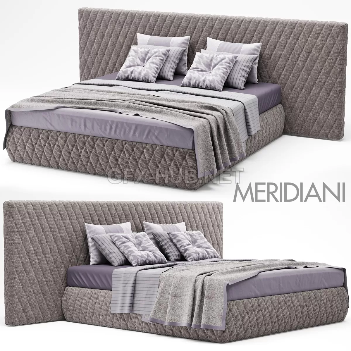 FURNITURE 3D MODELS – MERIDIANI TUYO BED