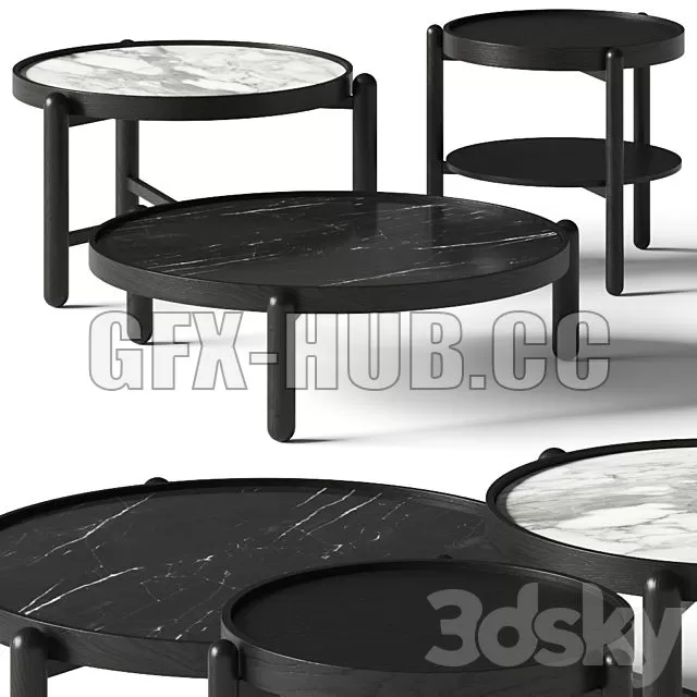 FURNITURE 3D MODELS – Meridiani Vittorio Coffee and Side Tables