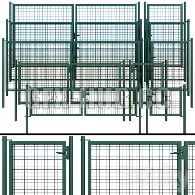 FURNITURE 3D MODELS – Metal Gate Wicket set