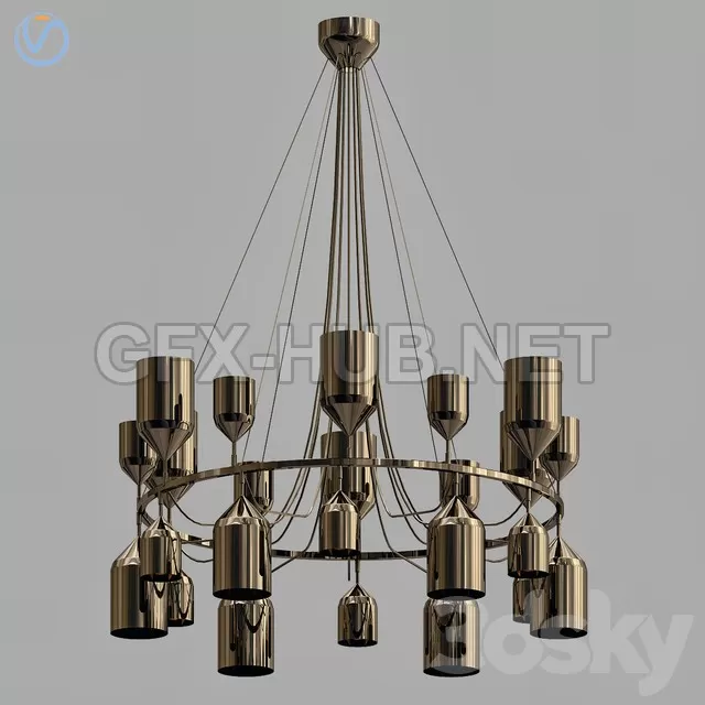 FURNITURE 3D MODELS – Metalarte Copacabana Queen 3 Pendant Lamp