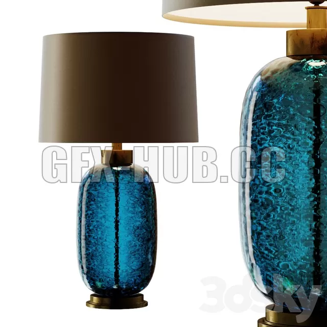 FURNITURE 3D MODELS – Mid Century Studio Art Glass Buffet Lamp 3