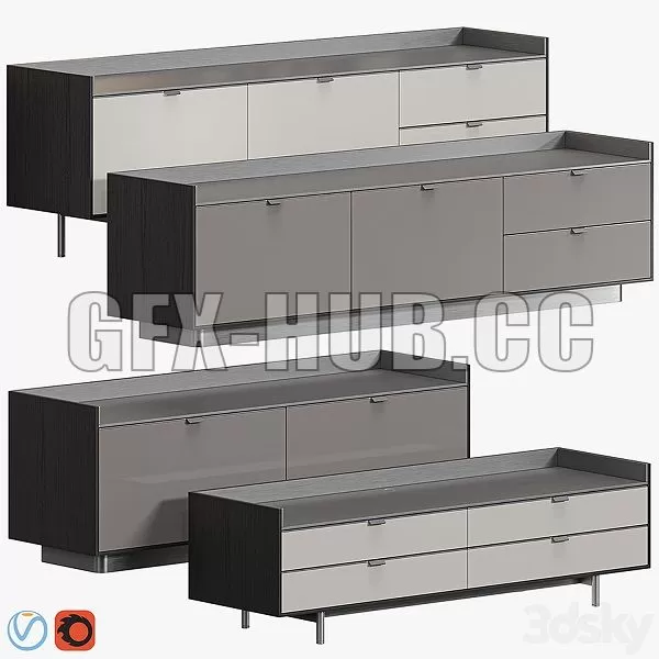 FURNITURE 3D MODELS – MINOTTI DARREN DINING SIDEBOARD