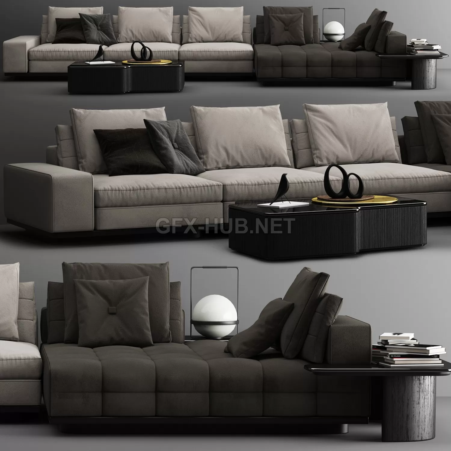 FURNITURE 3D MODELS – Minotti Lawrence Sofa C