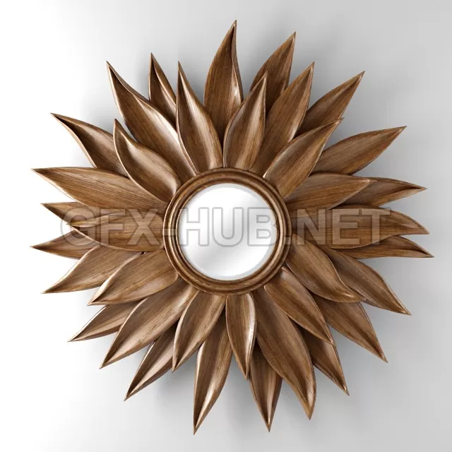 FURNITURE 3D MODELS – Mirror in a modern Peony frame