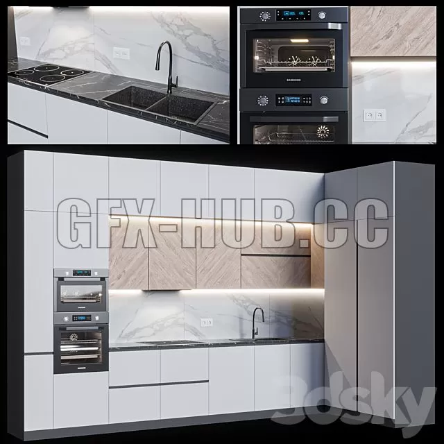 FURNITURE 3D MODELS – Modern Kitchen 46