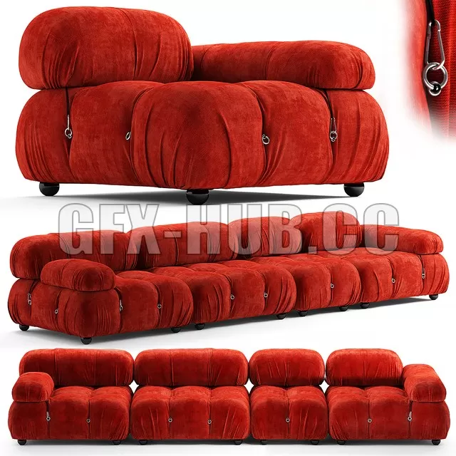 FURNITURE 3D MODELS – Modular sofa CAMALEONDA by B&B Italia