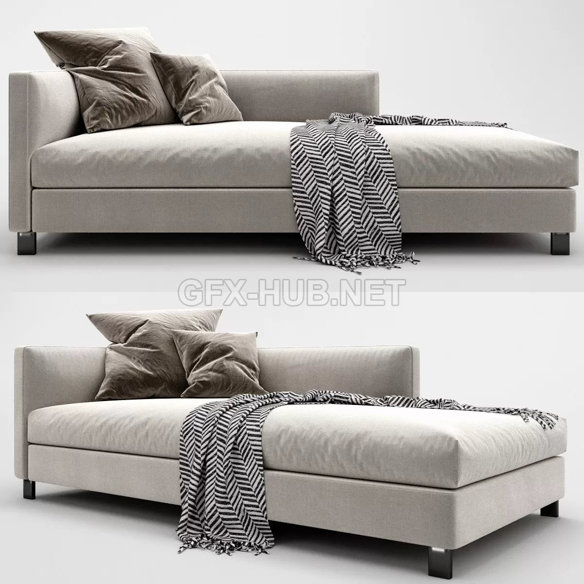 FURNITURE 3D MODELS – Molteni Lucas Chaise Lounge