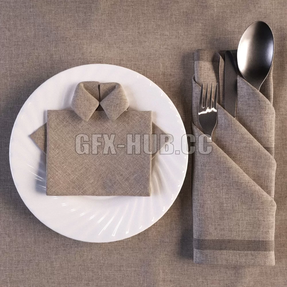FURNITURE 3D MODELS – Napkins for serving